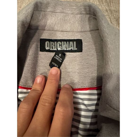 NICOLE MILLER Original Gray Single Button Cuffed Sleeve Knit Career Blazer Small - Picture 4 of 5